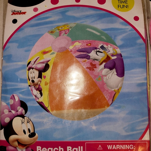 MINNIE MOUSE BEACH BALL & ARM FLOATS - Picture 2 of 2